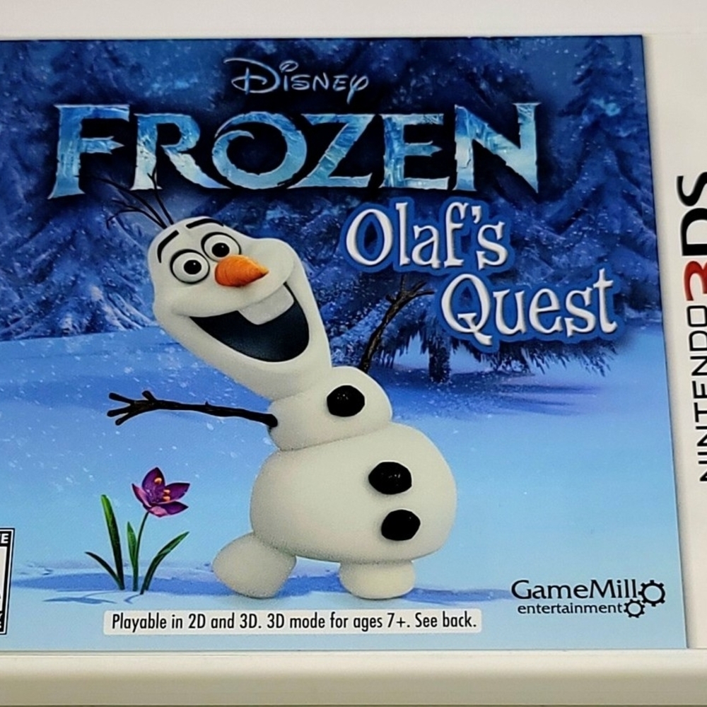 Nintendo Frozen Olaf's Quest 3DS Game - Blue and White